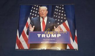 Donald Trump Autographed Signed 8x10 Photo Photograph President Pic