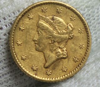 1852 Liberty Head $1 One Dollar United States Gold Coin
