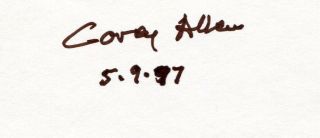 Corey Allen Actor In Rebel Without A Cause / Director Signed Card Autograph