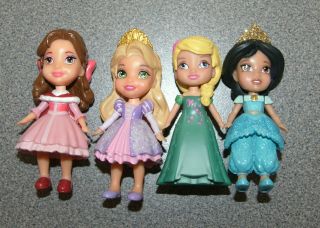 Disney Princess Mini Toddler Dolls/figures Elsa - Belle - Jasmine - Aurora