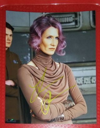 Laura Dern Hand Signed Autographed Photo 8 X 10 W/holo Star Wars Jurassic