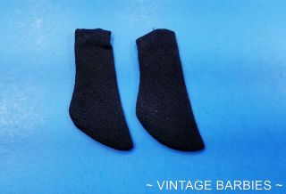 Ken Doll Black Tricot Socks Near Vintage 1970 