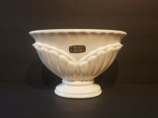 Haeger Art Deco Style,  Pottery,  Cream,  Off White Oval,  Footed Planter,  Vase