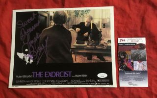 The Exorcist Lobby Card Signed By Linda Blair,  Sweet Dreams,  Jsa Priest