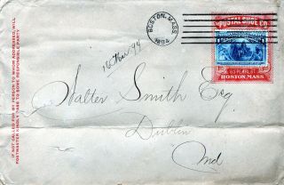 Ad Collar.  Boston,  Ma.  Postal Shoe Co.  Ties 230 1894