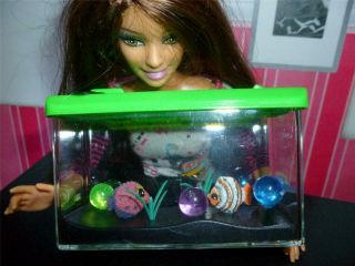 Barbie Doll Size Diorama Dollhouse Furniture Fish Tank Ocean World Aquarium