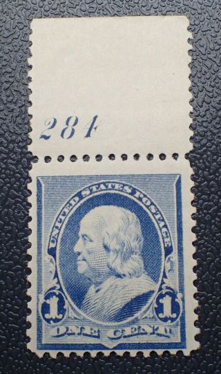 Scott 219 Mnh Plate Single - 1890 U.  S.  Stamp - 1c Benjamin Franklin