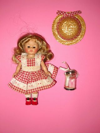 Ginny Doll By Vogue - 8 " Tall With Red Checkered Dress