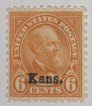 Travelstamps:1929 Us Stamps Scott 664 Kansas Overprint Gum Hinged