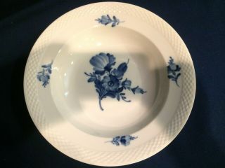 Royal Copenhagen Denmark Blue Flowers Braided 9 " Rimmed Soup Bowl