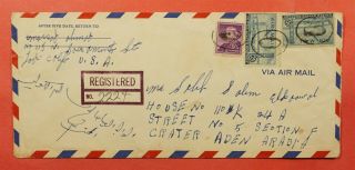 Dr Who 1959 Lodi Ca Registered Airmail To Aden 176894