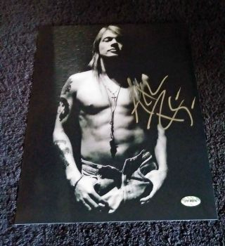 Axl Rose Hand Signed Guns N Roses 8 X 10 B & W Music Photo
