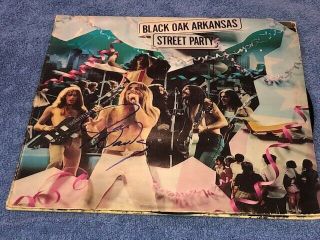 Jim " Dandy " Mangrum Signed Black Oak Arkansas Street Party Record Album Lp