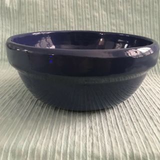 Vintage Cornelison Bybee Pottery Blue Glaze Kentucky 11 " Mixing Bowl With Lip
