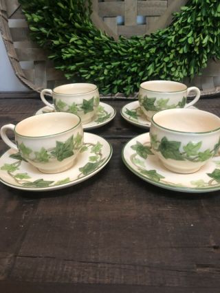 Franciscan Ivy Cup & Saucer Mug Tea Cup Set Of 4