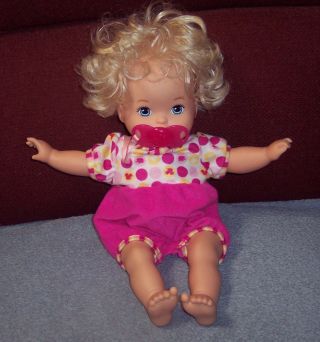 Fisher Price 2012 Little Mommy Laugh&love Baby Interactive Doll Cond.
