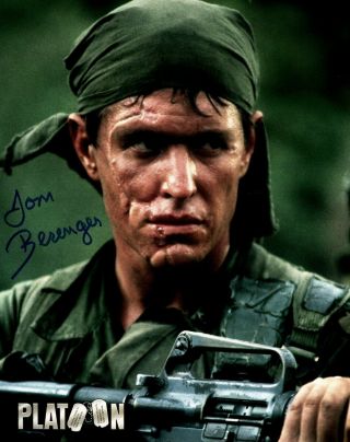 Autographed 8x10 Signed By Tom Berenger As Sgt.  Barnes In Platoon Uacc
