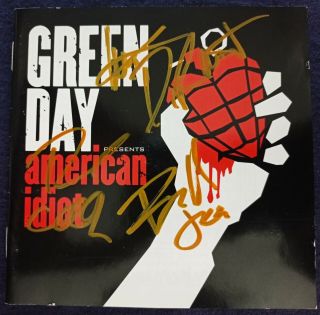 Green Day Signed Cd American Idiot