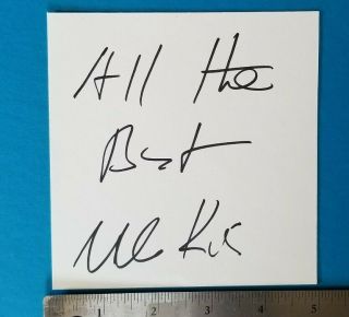 Udo Kier Signed Card Large Autograph Andy Warhol Paul Morrissey Dracula Actor