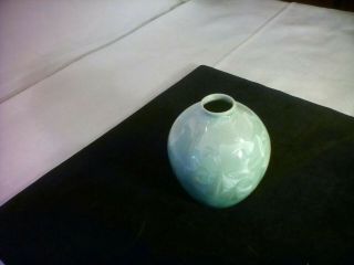 Bevan Norkin Blue/green Crystalline Studio Pottery Vase - 3 1/2 " X 3 " Norfolk Va.