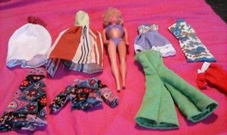 1966 Mattel Bubble Cut Barbie Doll With Clothes