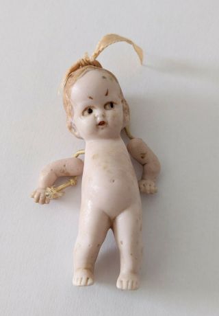Vintage / Antique 2.  5 " Porcelain Baby Doll Germany