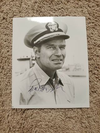 Charlton Heston Signed/autograph 8”x10” B/w Glossy Photo 1972