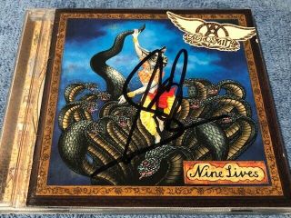 Steven Tyler Signed Autographed Aerosmith Nine Lives Cd Jacket