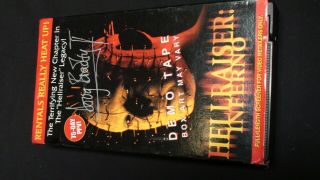 Hellraiser Inferno Demo Vhs Tape Signed By Doug Bradley