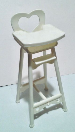 Barbie Doll Size Tall White Baby High Chair