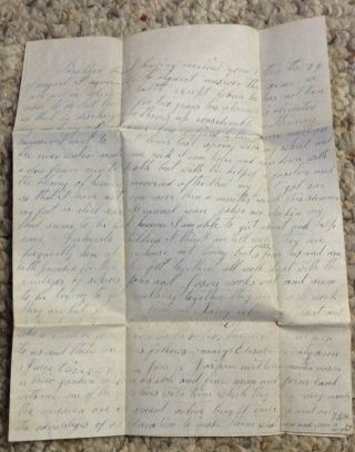 Stampless Letter Farmington Illinois To Mount Vernon Rhode Island Olney Fry 2