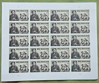 Three x 20 = 60 of Cartoonist BILL MAULDIN 44¢ US PS Postage Stamps.  Sc 4445 2