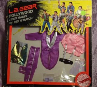 1985 Multi Toys L.  A.  Gear Hollywood Barbie Doll Fashion Rockers Rock Band