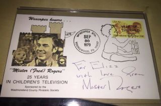Sharp Mister Rogers Reprint Signed Fdc Autographed Rp Fred Rogers