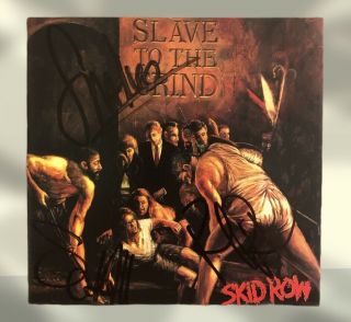 Skid Row Signed Slave To The Grind Cd Autograph Guns N Roses Motley Crue Poison