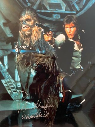 Peter Mayhew Chewbacca Photo Signed Star Wars