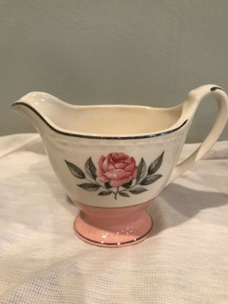 CUNNINGHAM & PICKETT china NORWAY ROSE Creamer and Sugar Bowl With Lid 2