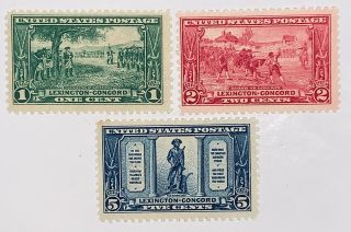Travelstamps: 1925 US Stamps Scott s 617 - 619 og,  never hinged,  set of 3 3