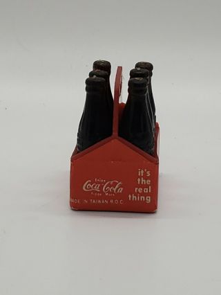 Vintage Dollhouse miniature Coca - Cola Coke 6 - pack bottles 2
