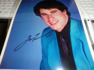Saturday Night Fever Grease John Travolta Signed 8x10 Color Still