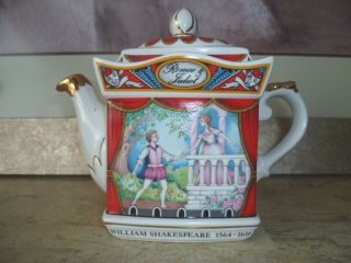 Sadler Shakespeare Romeo And Juliet Staffordshire Teapot 4445