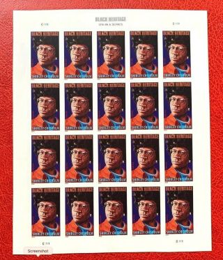 Us Stamps Sc 4856a Shirley Chisholm Imperforate Pane Of 20 Cv:$35