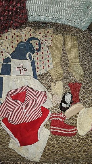 Vintage Doll Clothes And Accessories Assortment Small Sizes
