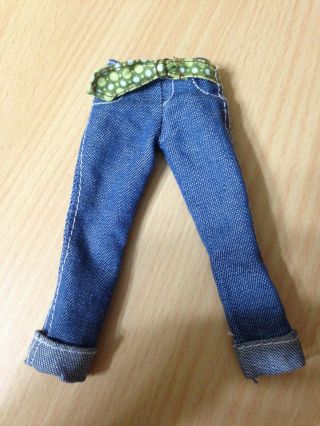 Barbie My Scene Kennedy Doll Swappin Styles Belted Denim Jeans Capri Pants Cloth