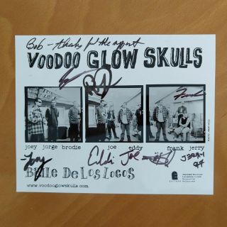 Voodoo Glow Skulls Signed 8x10 Photo Autographed Ska Punk Epitaph Baile Locos