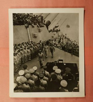 (6) 1945 Surrender Of Japan Naval Uss Missouri Ship Photos