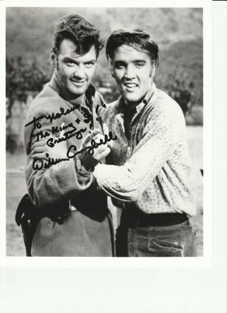 William Campbell Signed Photo In Person " Love Me Tender " Elvis Presley