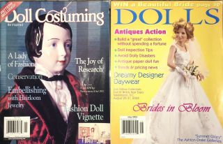 Doll Costuming & Dolls 2 Magazines May 2003 Includes Wedding Dress Pattern &more
