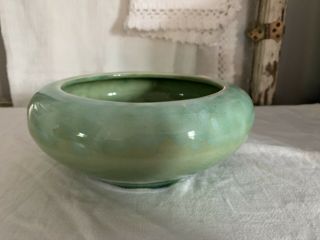 Vintage Brush - Mccoy Green Drip Onyx Art Pottery Bowl Bulb Planter 1920s/1930s