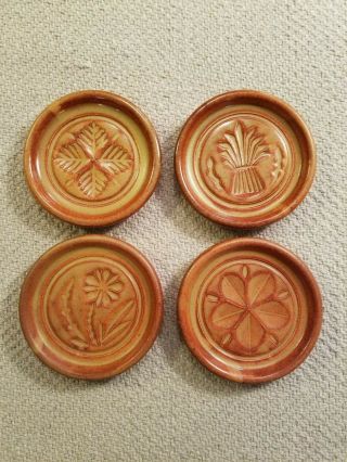 Pigeon Forge Pottery Coasters Set Of 4 Signed